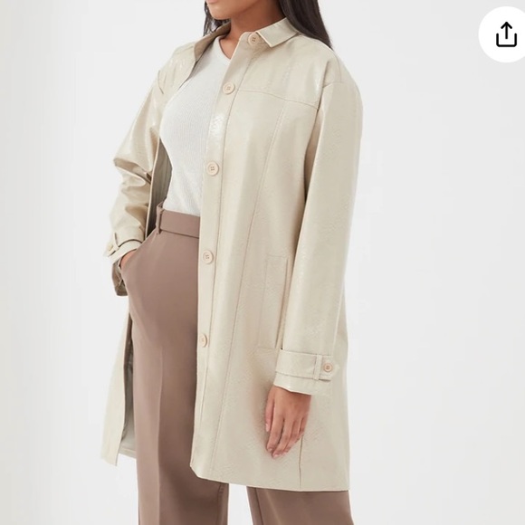 Longline Patent Coat - Picture 2 of 6